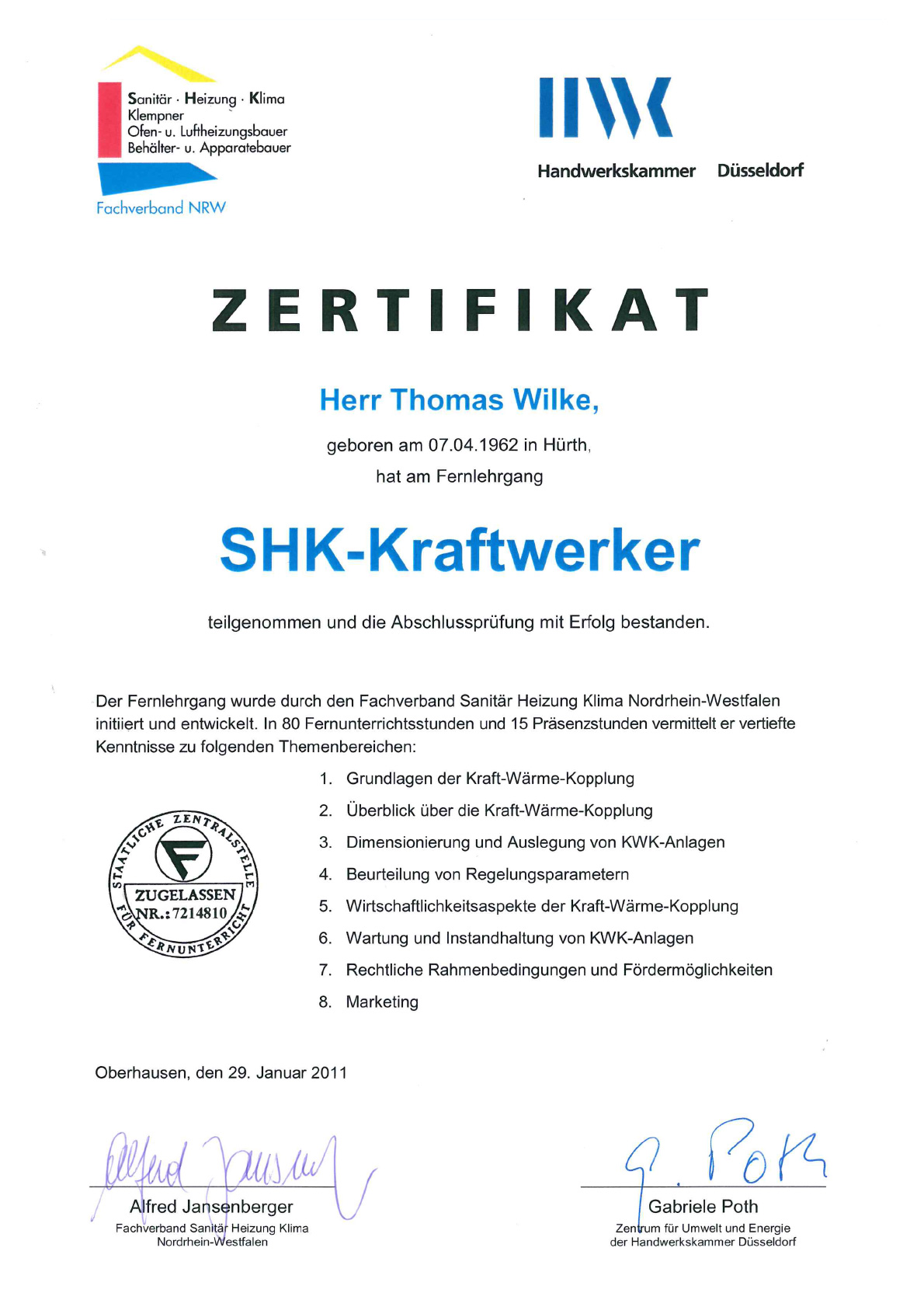 SHK-Kraftwerker (Herr Thomas Wilke)